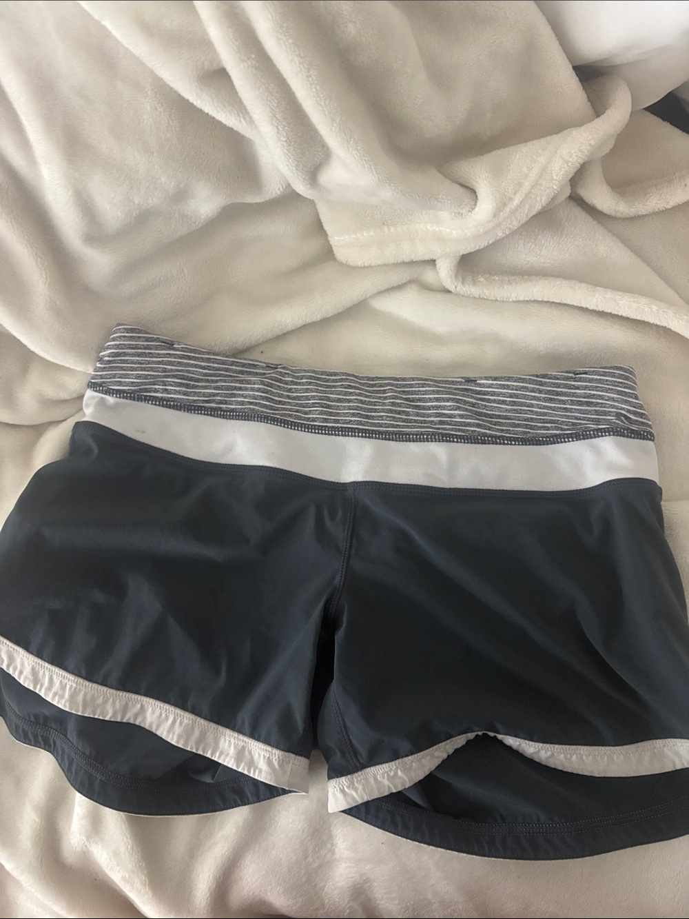 lululemon athletica Navy and White Performance Running Shorts